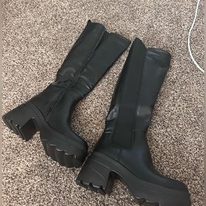 Dolls Kill Black Platform Boots